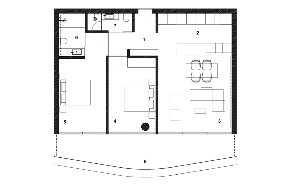Plan T2 Type B – Sea Front Center